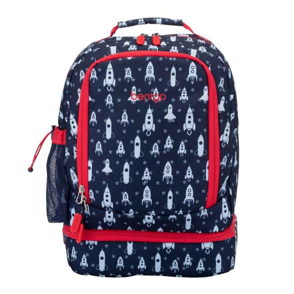 Bentgo Navy Blue Rocket Print Backpack